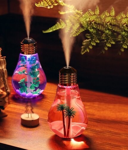 400ML Bulb Ultrasonic Essential Oil Diffuser | LED Night Light Air Humidifier & Freshener