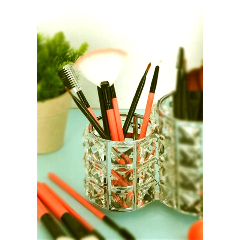 Elegant Crystal Vase & Storage Basket | Multi-Purpose Home Decor Organizer