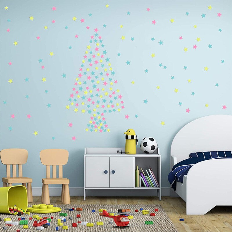Pack of 400 Glow In The Dark Stars | Luminous Wall Stickers for Kids Room & Ceiling Decor