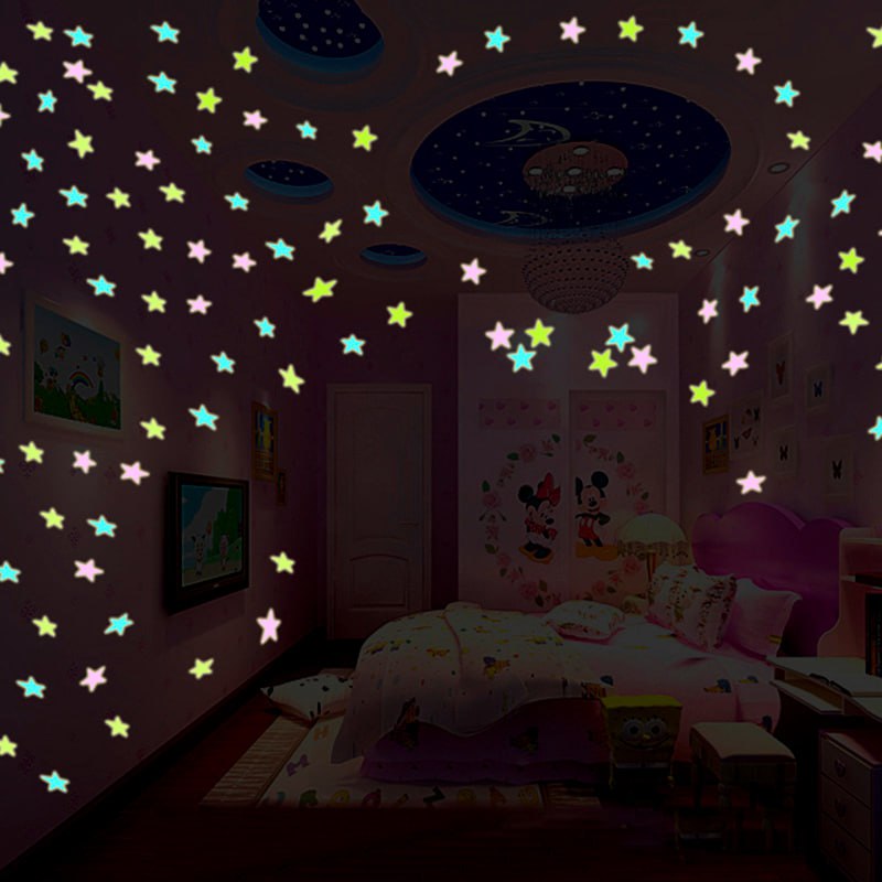 Pack of 400 Glow In The Dark Stars | Luminous Wall Stickers for Kids Room & Ceiling Decor