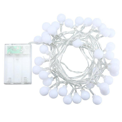 5M LED Fairy String Lights with 50 Ball Bulbs – Warm Decorative Lights for Home & Outdoor Use