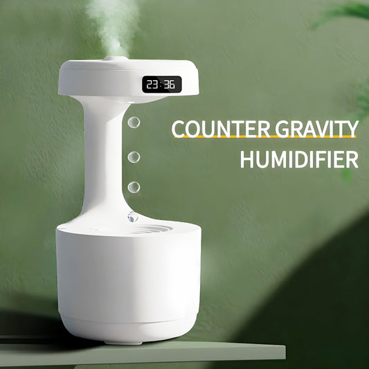 600ml Anti-Gravity Cool Mist Humidifier with Clock & Aroma Diffuser – LED Display for Office & Bedroom4