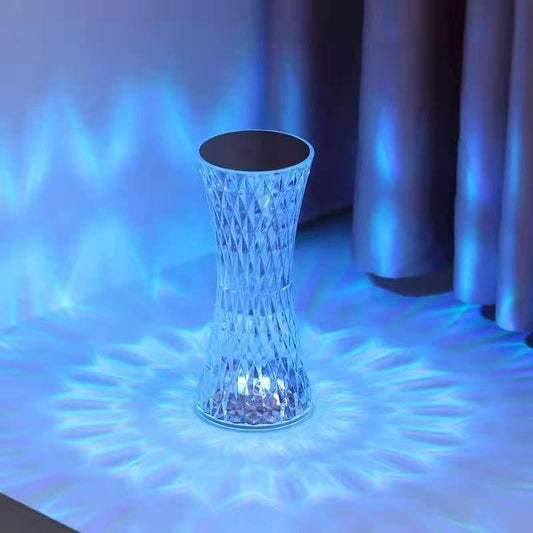 Crystal Rechargeable Table Lamp – Color-Changing Touch Control LED Night Light