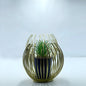 Golden Metal Sphere Planter – Artisan-Crafted Alloy Pot for Elegant Room & Table Decor