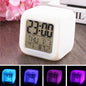 Multi-Functional Dice Shape LED Digital Table Clock with Color Changing Light & Alarm