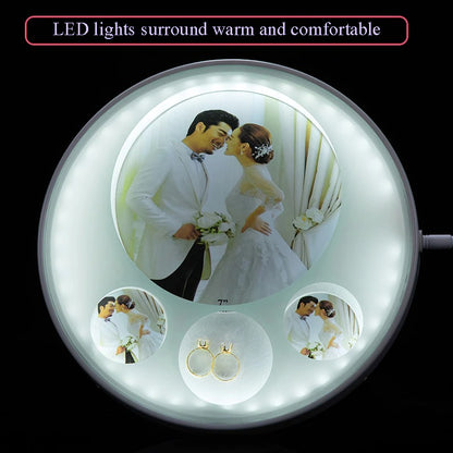 7-Inch European Acrylic Photo Frame with LED Light – Wall & Tabletop Home Decoration