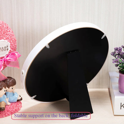 7-Inch European Acrylic Photo Frame with LED Light – Wall & Tabletop Home Decoration