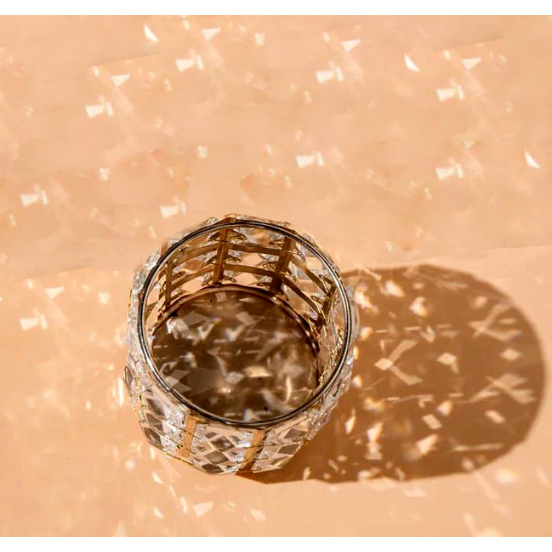 Elegant Crystal Vase & Storage Basket | Multi-Purpose Home Decor Organizer