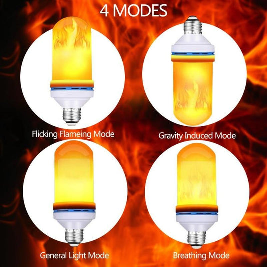 E27 LED Flame Effect Bulb – Realistic Fire Light Lamp for Home Decoration & Night Lighting