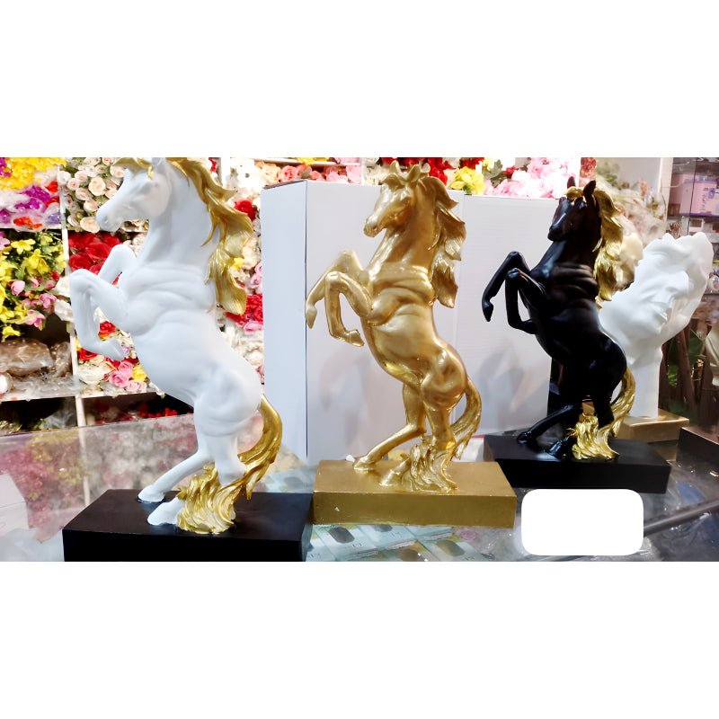 Majestic Gold-Plated Horse Statue – Luxury Home Decor Accent & Timeless Showpiece