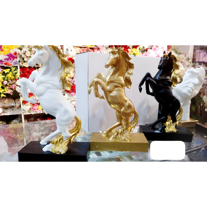 Majestic Gold-Plated Horse Statue – Luxury Home Decor Accent & Timeless Showpiece