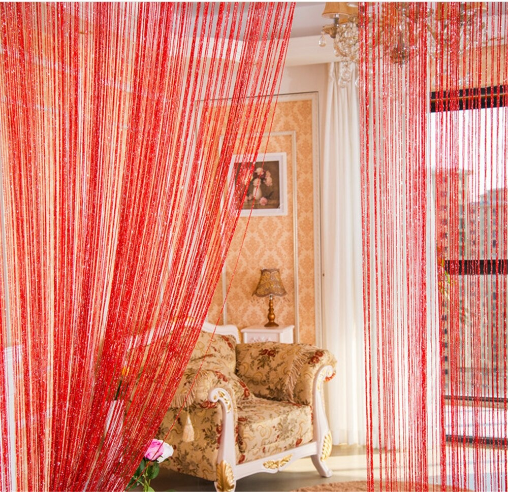100x200cm Glitter Tassel String Curtain – Decorative Door & Window Panel Divider for Home & Events